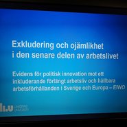 Bildschirm mit Projektdaten in schwedische Schrift