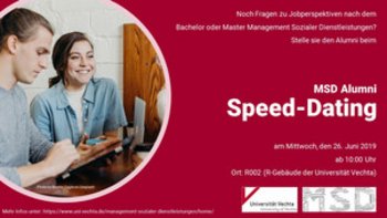 Flyer vom MSD Alumni Speed-Dating