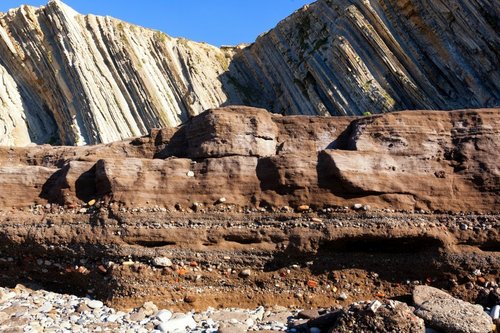 Anthropozän. Industrielle Ablagerungen im Vordergrund und im Hintergrund