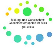 Projekttitel mit farbigen Punkten umrahmt