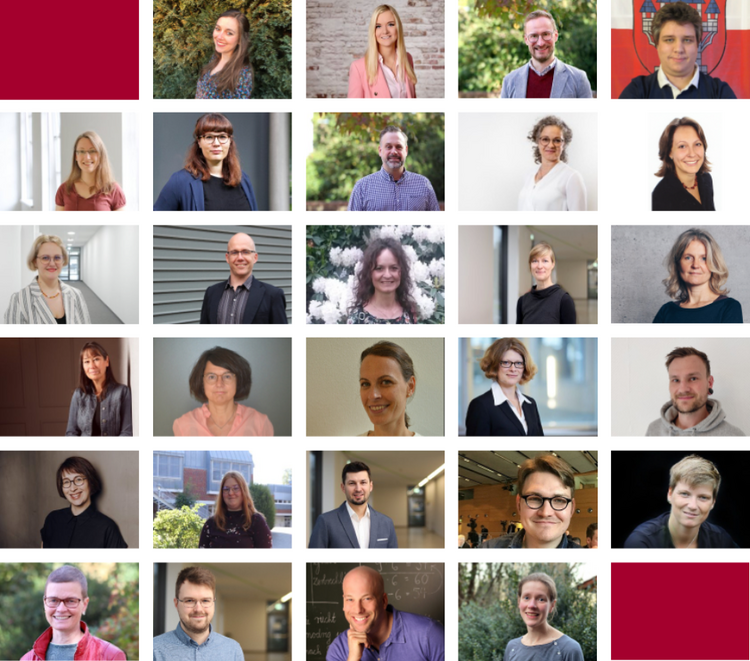 Unser Team für das Erziehungswissenschaften Studium an der Universität Vechta, u.a. mit Prof. Marco Rieckmann, Prof.in Anke König, Prof.in Margit Stein, Prof.in Frederike Bartels, Prof.in Karin Zimmer, Prof. Stephan Wernke und Prof. Franco Rau.