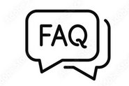 Zwei Sprechblasen mit dem Schriftzug "FAQ"
