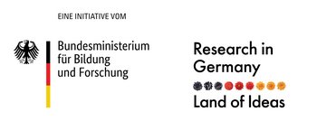 Logo des Bundesministerium für Bildung und Forschung und Logo von Research in Germany