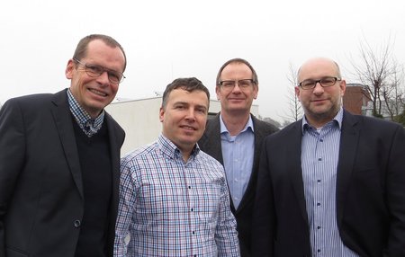 Zum Auftakt der neuen ERASMUS-Partnerschaft: Dr. Andrzej Tucki (2. von links) zu Besuch an der Universität Vechta