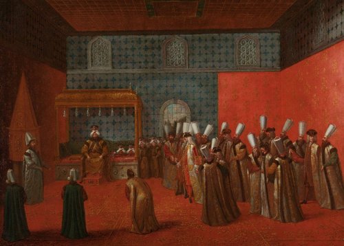 Gemälde Botschafter Cornelis Calkoen bei der Audienz bei Sultan Ahmed III 14. September 1727