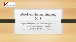 Ergebnisse Absolvent*innenbefragung 2018