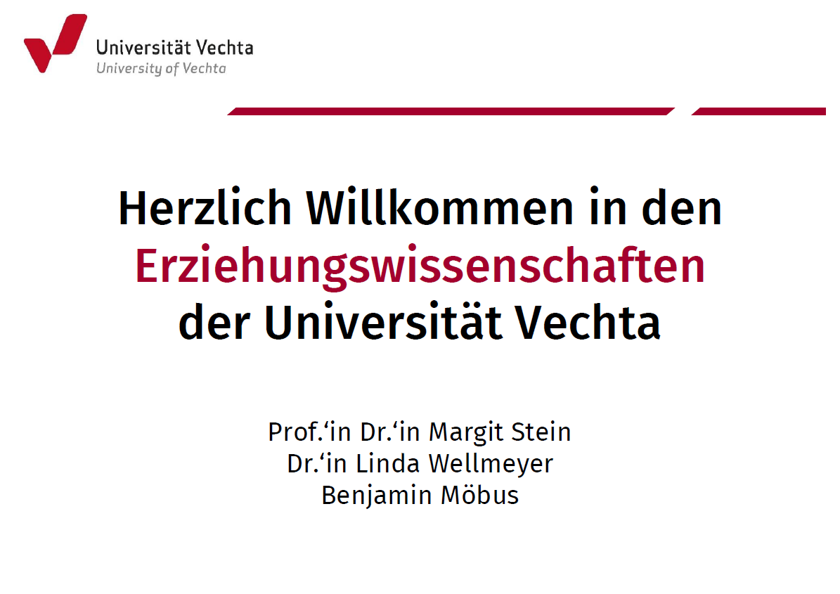 Auftakttage Erziehungswissenschaften