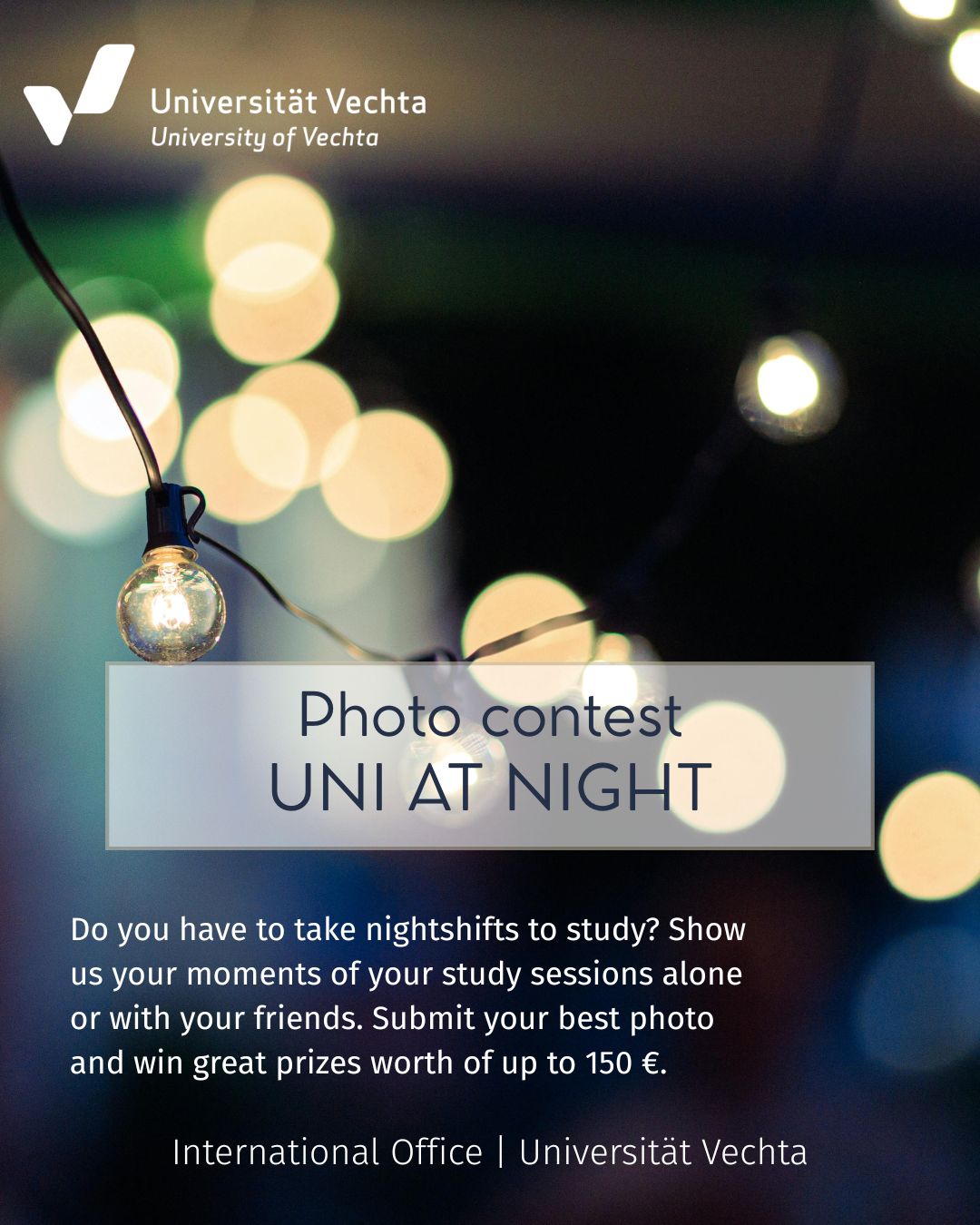 Ausschreibung Fotowettbewerb: Uni bei Nacht