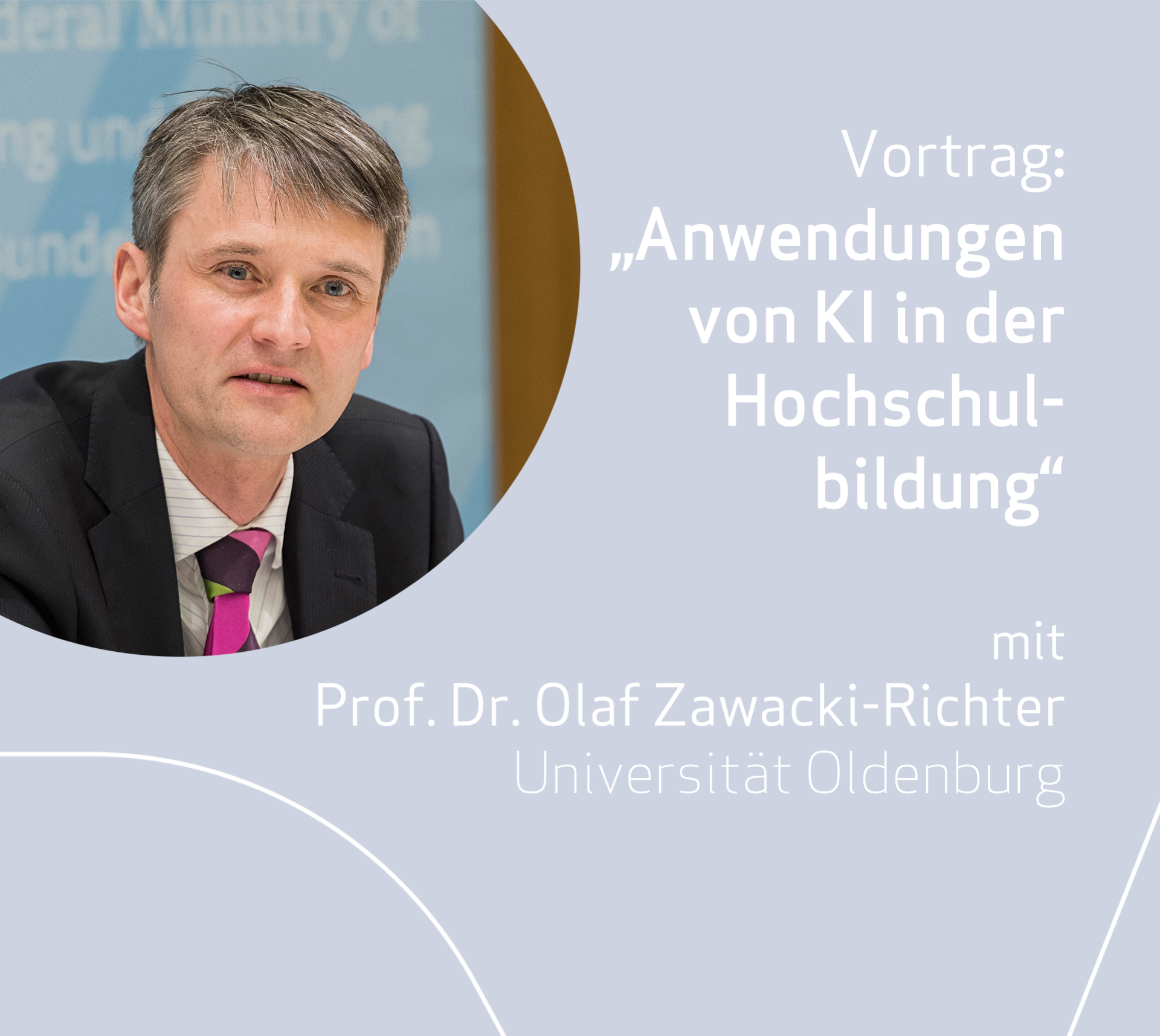 Pre-Conference | Keynote von Prof. Dr. Olaf Zawacki-Richter: "Anwendungen künstlicher Intelligenz in der Hochschulbildung – Entwicklung eines Forschungsfeldes"