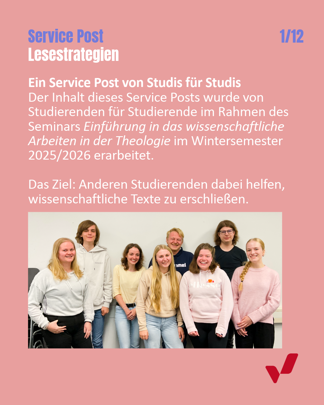 Social-Media-Beitrag unserer Erstsemesterstudierenden