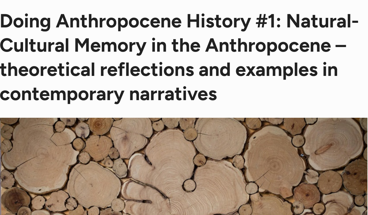 Gabriele Dürbeck eröffnet die virtuelle Seminarreihe "Doing Anthropocene History" (KTH Stockholm)