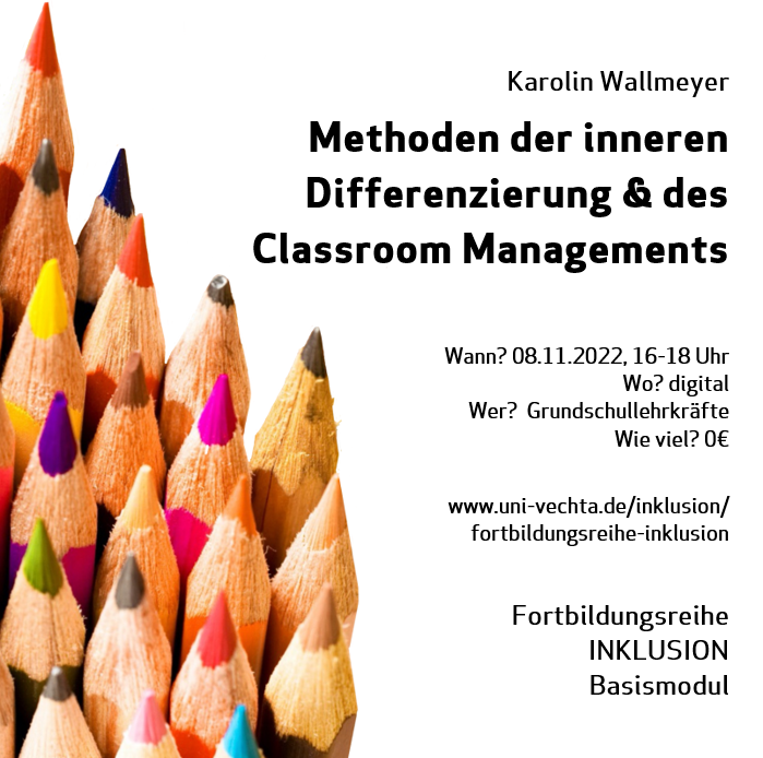 Online-Fortbildung: Methoden der inneren Differenzierung und des Classroom Managements