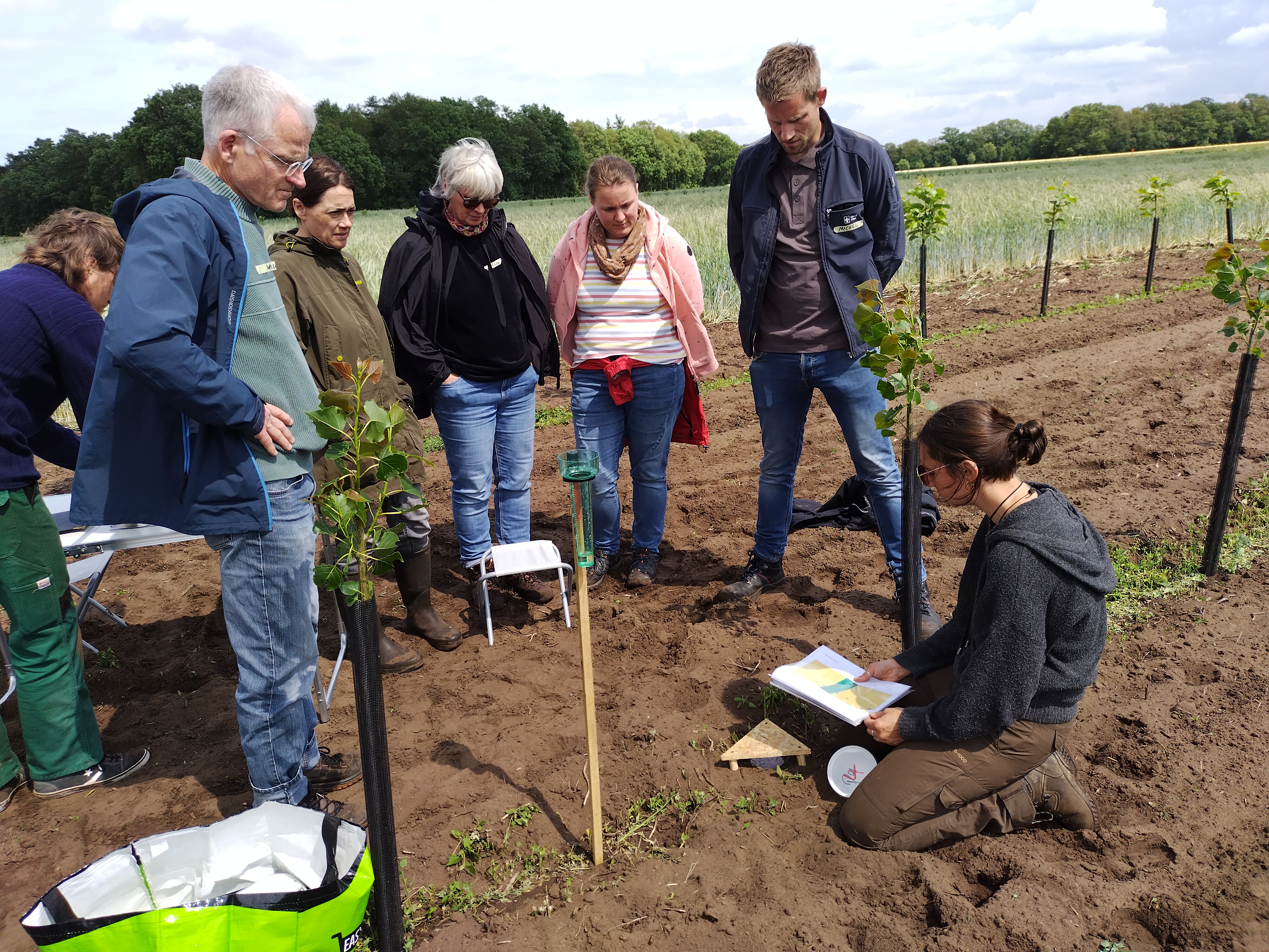 Besuch auf dem Feldtag beim Citizen Science Projekt Agroforst-Monitoring
