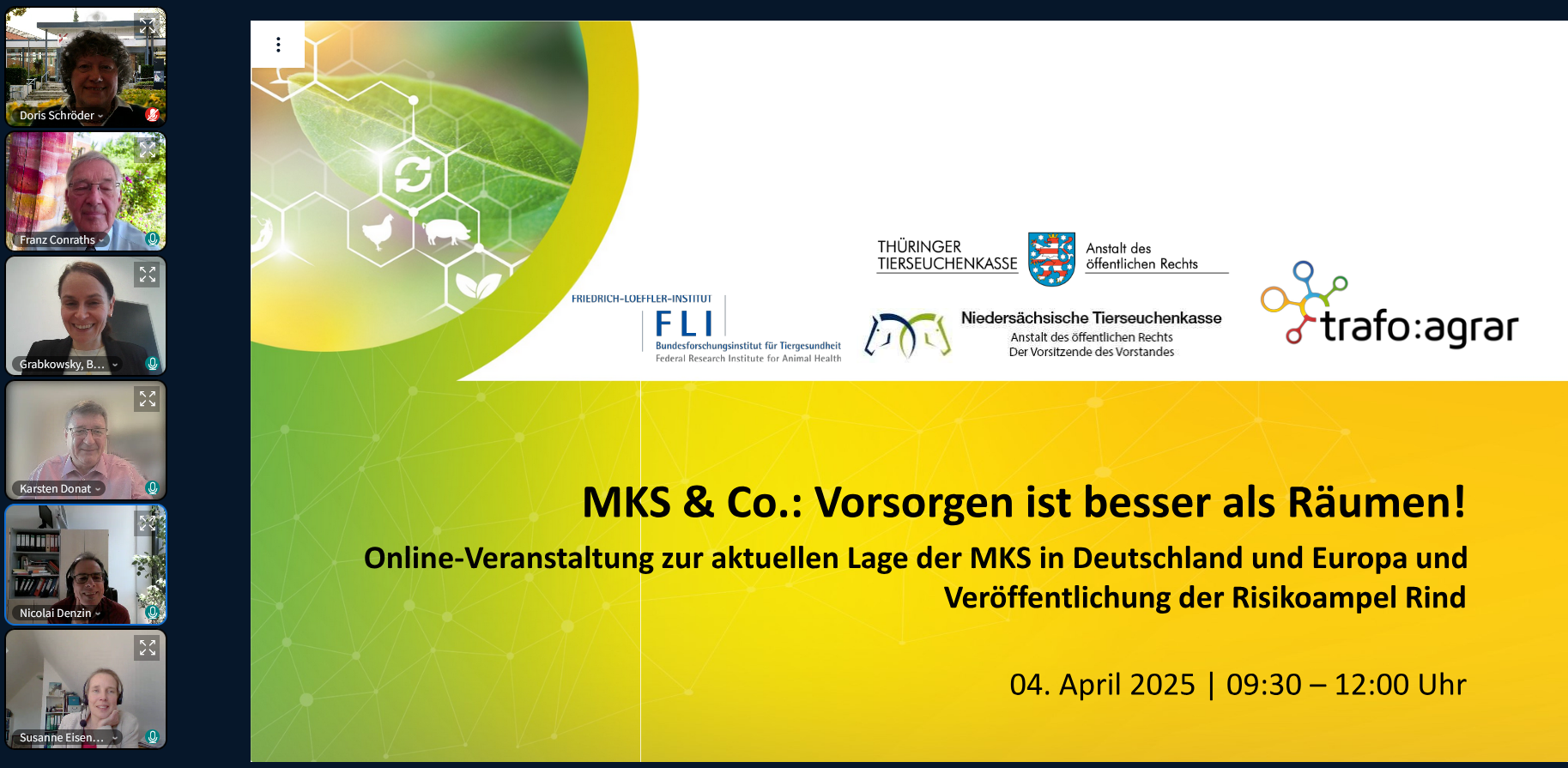 735 Teilnehmende bei Online-Vorstellung der Risikoampel Rind: Biosicherheit als Schlüssel für Tiergesundheit