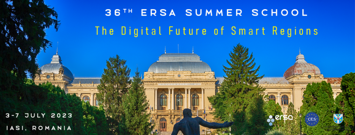 Call for Application - 36th ERSA Summer School | The Digital Future of Smart Cities | 3 to 7 July 2023 | Iasi (Romania)