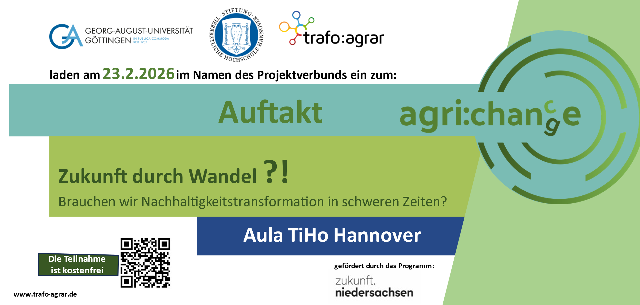 Zukunft durch Wandel?! | Öffentliche Auftakttagung des agri:change Verbundprojekts