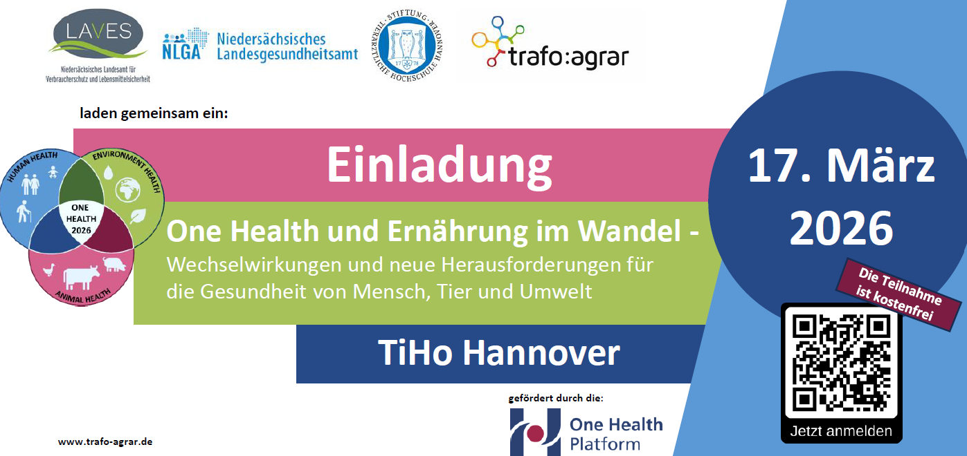 7. One Health Tagung| One Health und Ernährung im Wandel – Wechselwirkungen und neue Herausforderungen für die Gesundheit von Mensch, Tier und Umwelt