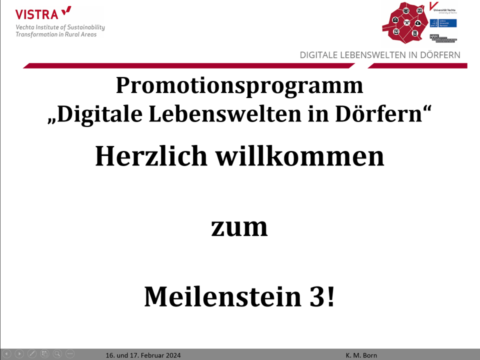 „Digitale Lebenswelten in Dörfern“: Dritter Meilenstein des Promotionsprogramms an der Universität Vechta
