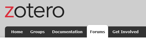 Screenshot Zotero-Forum (Ausschnitt)